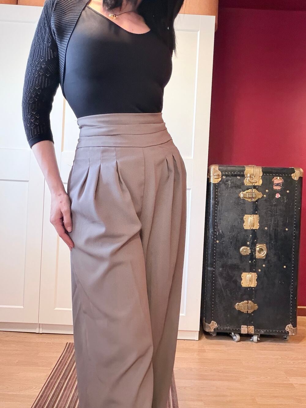 light gray cumber bund work pants trousers
